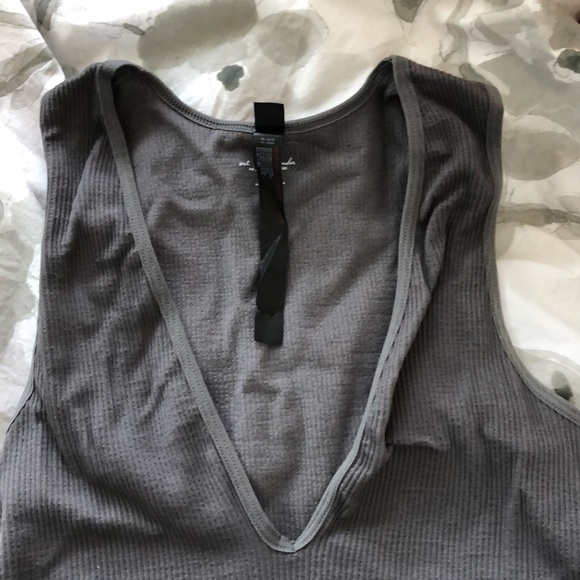 out from under hailey seamless plunging bodysuit from urban outfitters in grey - Picture 2 of 3
